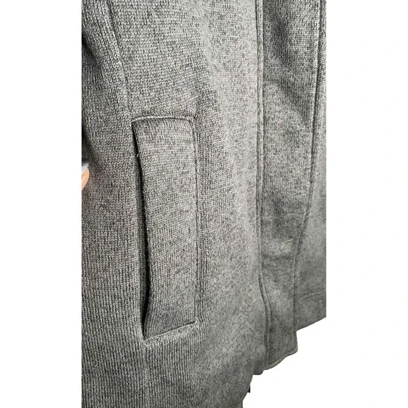 Lands End Full ZIP‎ SWEATER jacket Collared Cardigan Pockets Gray size medium - Picture 7 of 10